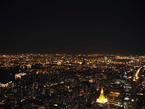 Sicht vom Empire State Building bei Nacht